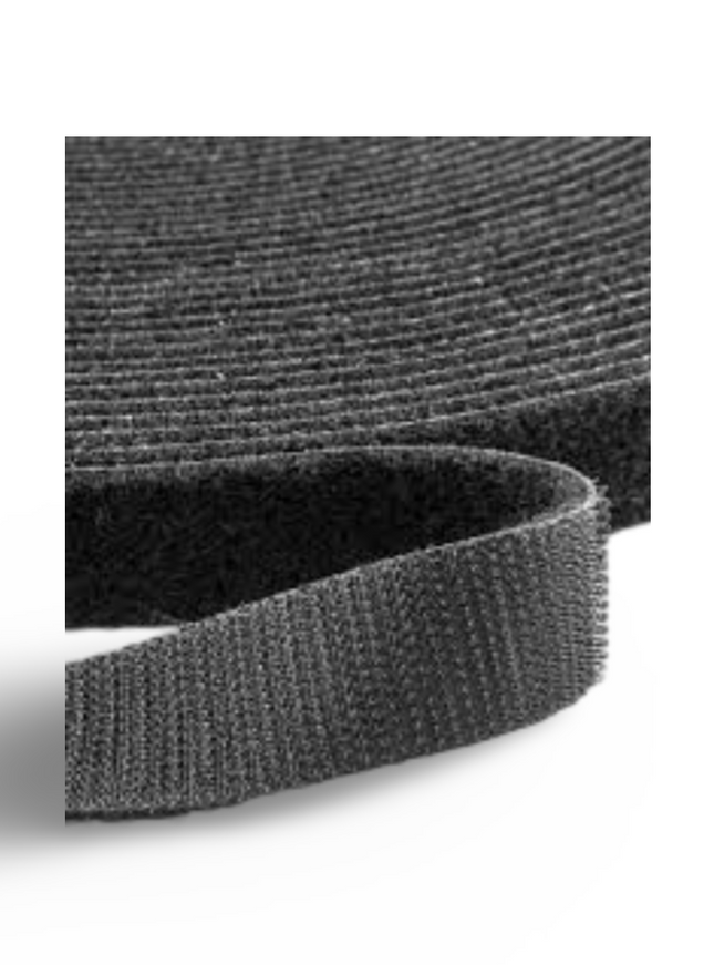 Welcro - 1" x 25Mtr - Black With out Adhesive