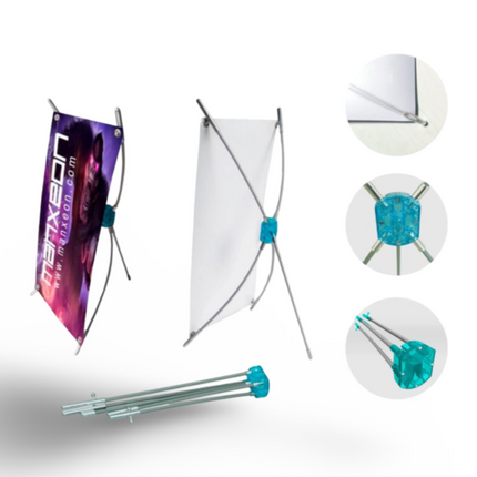 X Stand Spring type (Size 80cms x 180cms) - Sign and Display UAE