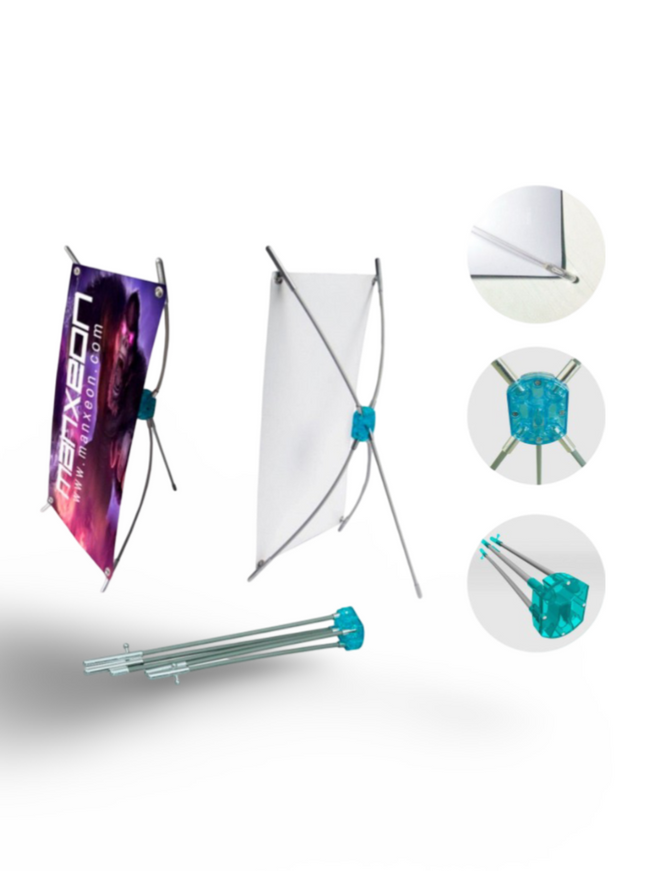 X Stand Spring type (Size 80cms x 180cms) - Sign and Display UAE