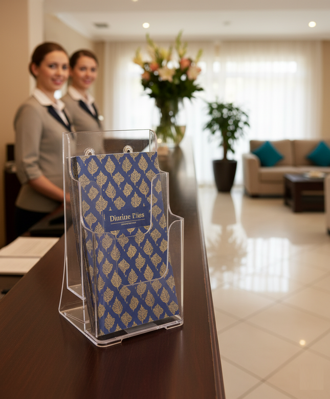 Table/Wall mount Brochure Holder DL 2 Tier (MLD) 77862 / TK 4-2 CI