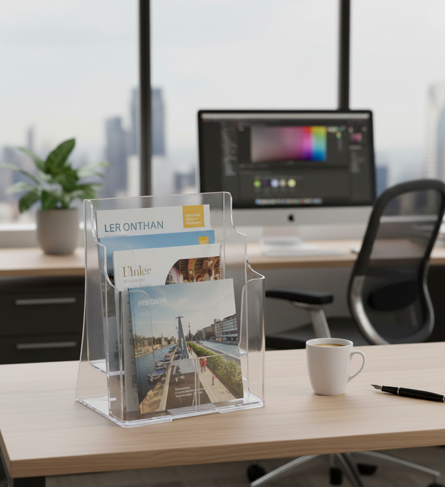 Table/Wall mount Brochure Holder A5 2 Tier (MLD) 77221 AS