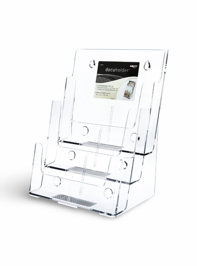 Table/Wall mount Brochure Holder A4 2 Tier (MLD) 77865 / TK 8.5-2 CI - Sign and Display UAE