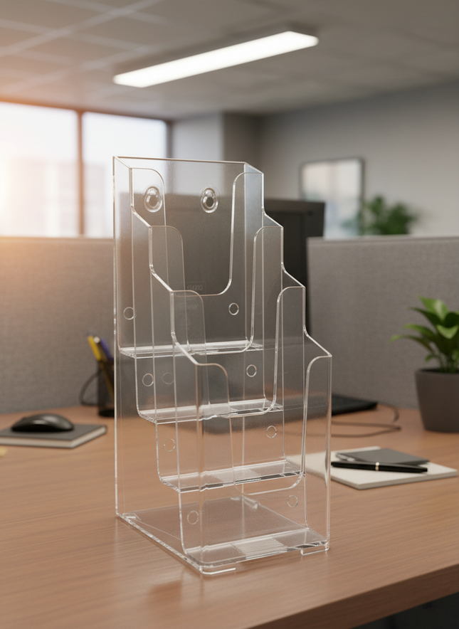 Table/Wall mount Brochure Holder DL 4 Tier (MLD) 77701/ TK 4-4 CI