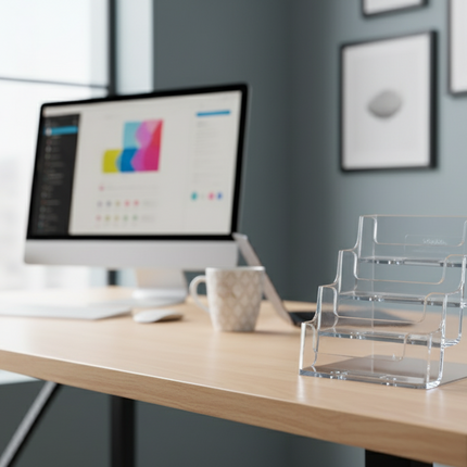 Table Top Name card Holder 4 Tier 4 pocket (9.5x4.5) 4 pocket  BPS 55-4 CI