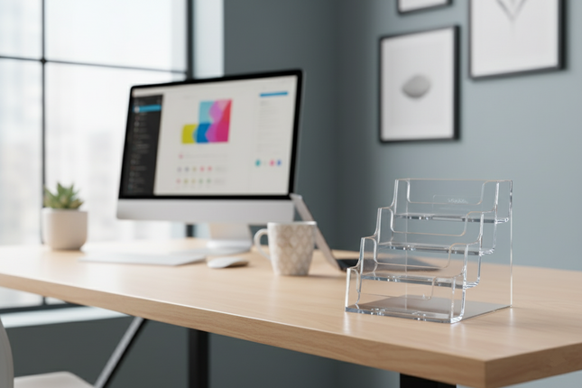 Table Top Name card Holder 4 Tier 4 pocket (9.5x4.5) 4 pocket  BPS 55-4 CI