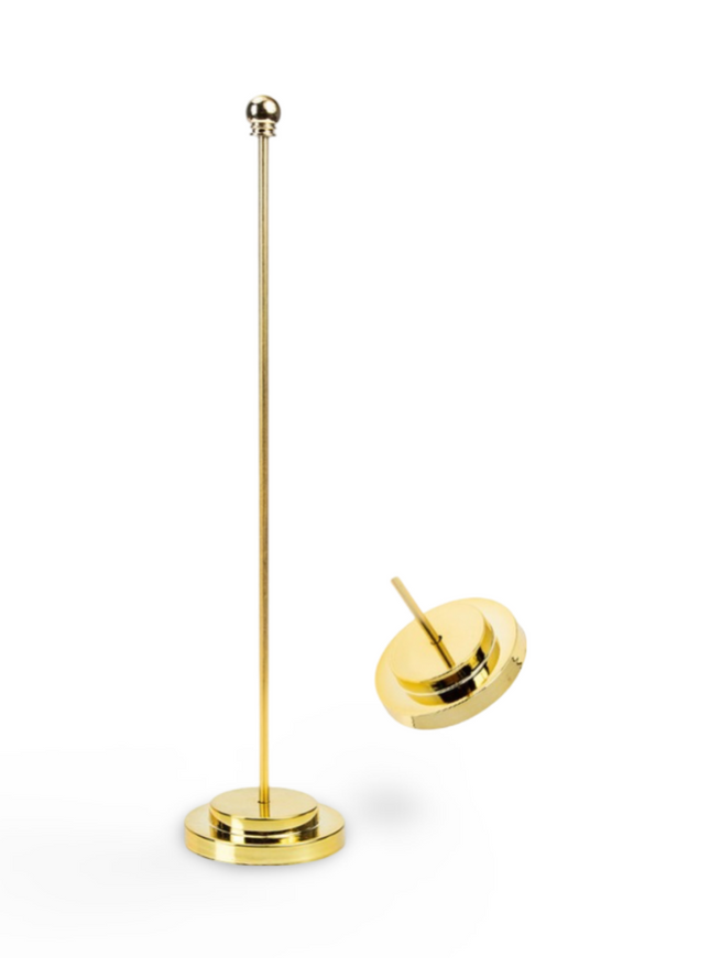 Table top flag stand with Chrome top 38cm height - Sign and Display UAE