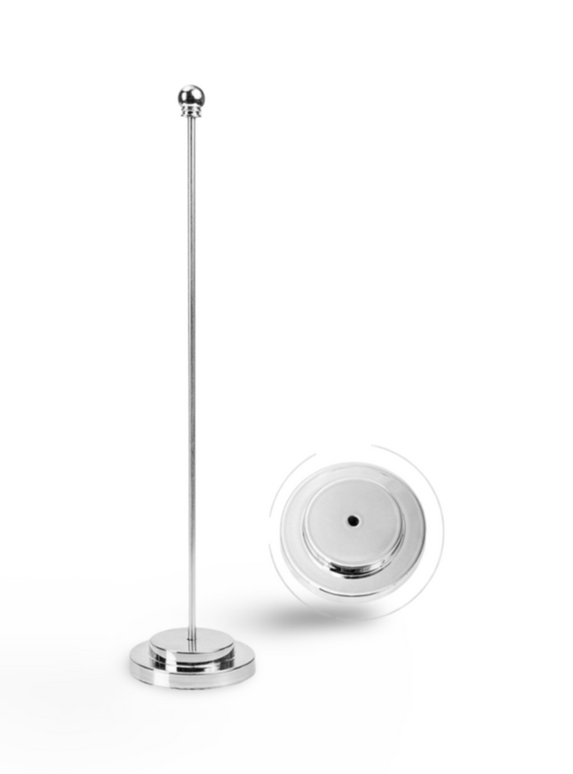 Table top flag stand Gold w step base 38cm height - Sign and Display UAE