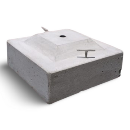 Cement Base / Concrete Base 80 Kg 45x45x20cm height 15+5 2 steps - Sign and Display UAE