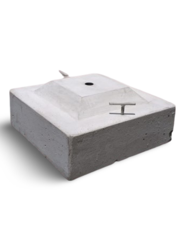 Cement Base / Concrete Base 80 Kg 45x45x20cm height 15+5 2 steps - Sign and Display UAE