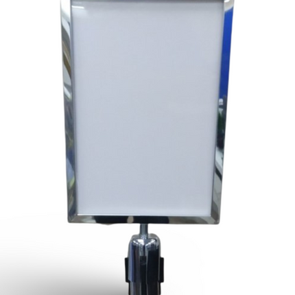 Q Stand Header A3 Vertical for Retractable Stand Silver - Sign and Display UAE