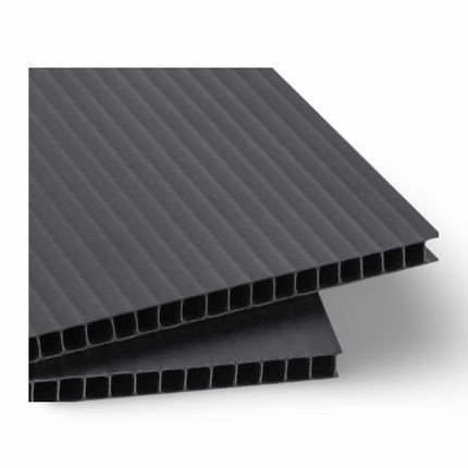 Corrugated Sheet 5mm (Size 1220 x 2440 mm) BLACK - Sign and Display UAE