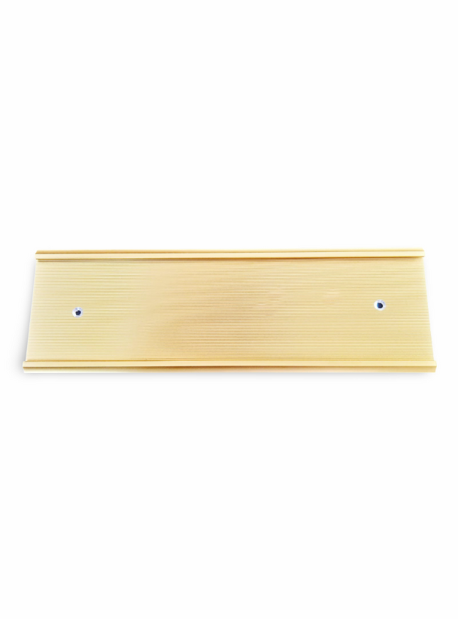 Door name holder Gold Matt Size 3" x 12" (8cms x 30cms) NEW with lines