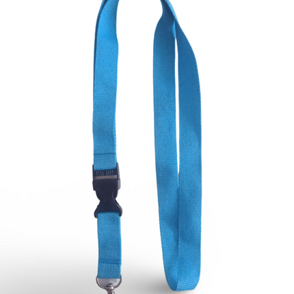 Lanyard 20mm with Buckle & Hook - Light Blue - Sign and Display UAE