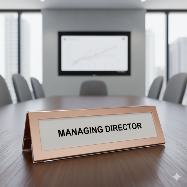 A Shape Name holder 30x10.5cm each side (MLD) 48601