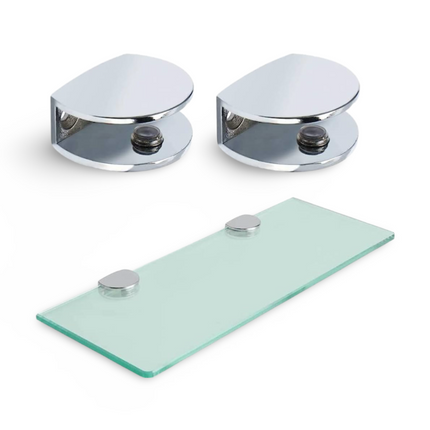 Glass Holder Chrome ( Semi-Circular) st - Sign and Display UAE