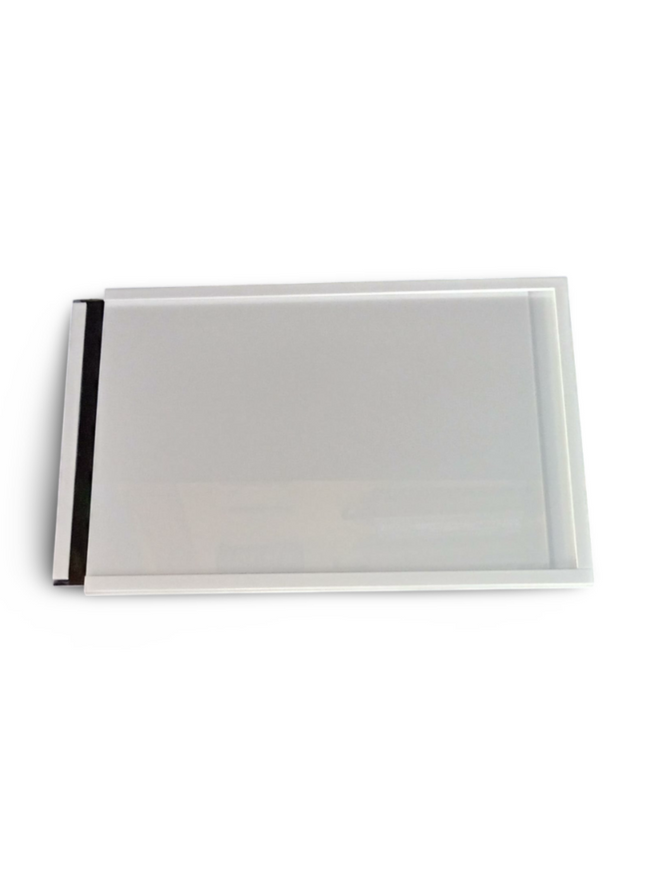 Wall Mounted Acrylic Sliding Leaflet Holder A4-SDAD WHITE Memo Holder - Sign and Display UAE