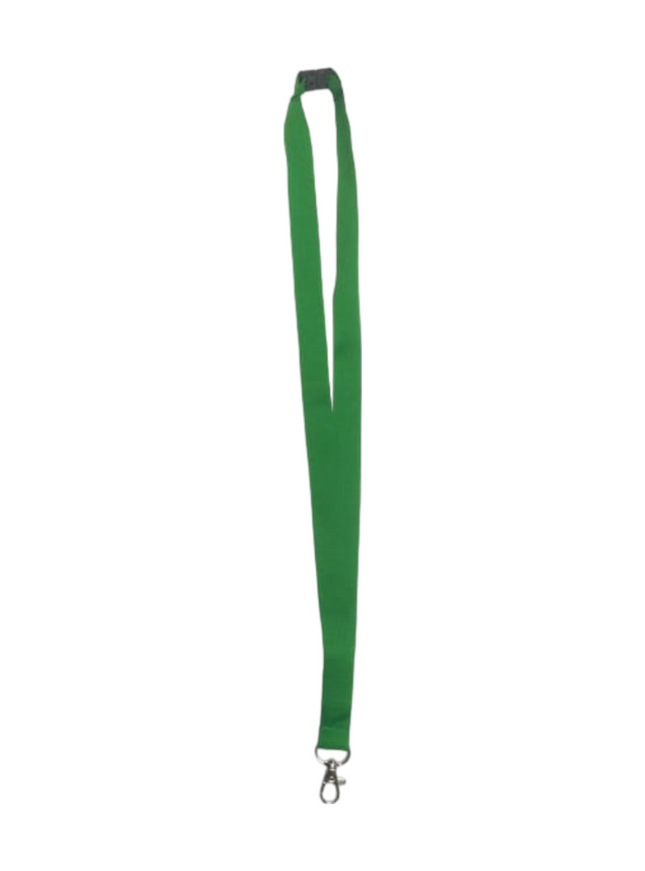 Lanyard 20mmx 48CM,metal HOOK and safety buckle-Green - Sign and Display UAE