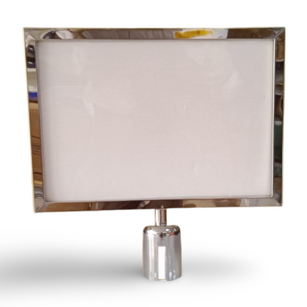 Q Stand Header A3 Horizontal silver colour for Retractable Stand - Sign and Display UAE