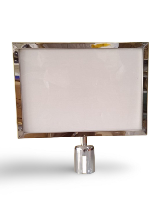 Q Stand Header A3 Horizontal silver colour for Retractable Stand - Sign and Display UAE