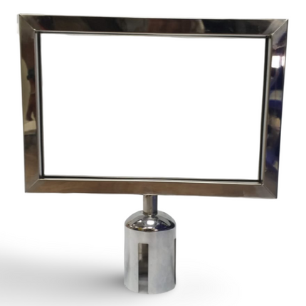 Q Stand Header A4 Horizontal silver colour for Retractable Stand - Sign and Display UAE