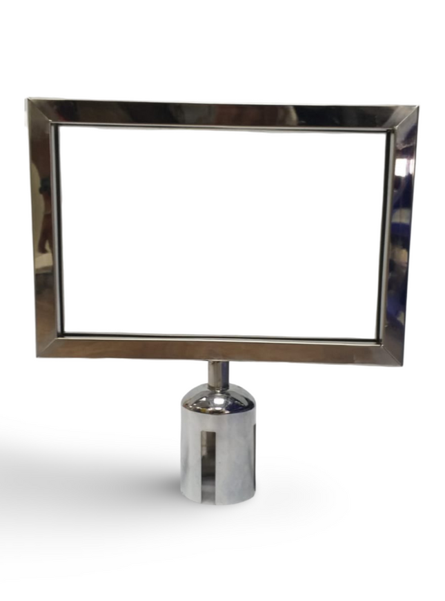 Q Stand Header A4 Horizontal silver colour for Retractable Stand - Sign and Display UAE