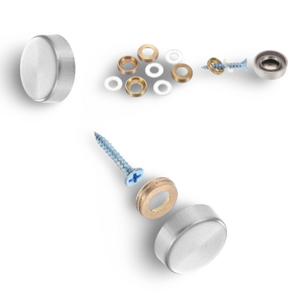 Screw Cap Flat chrome Dia 16 mm - Sign and Display UAE