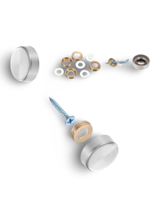 Screw Cap Flat chrome Dia 16 mm - Sign and Display UAE