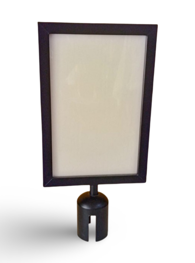 Q Stand Header A4 Vertical Black colour for Retractable Stand - Sign and Display UAE
