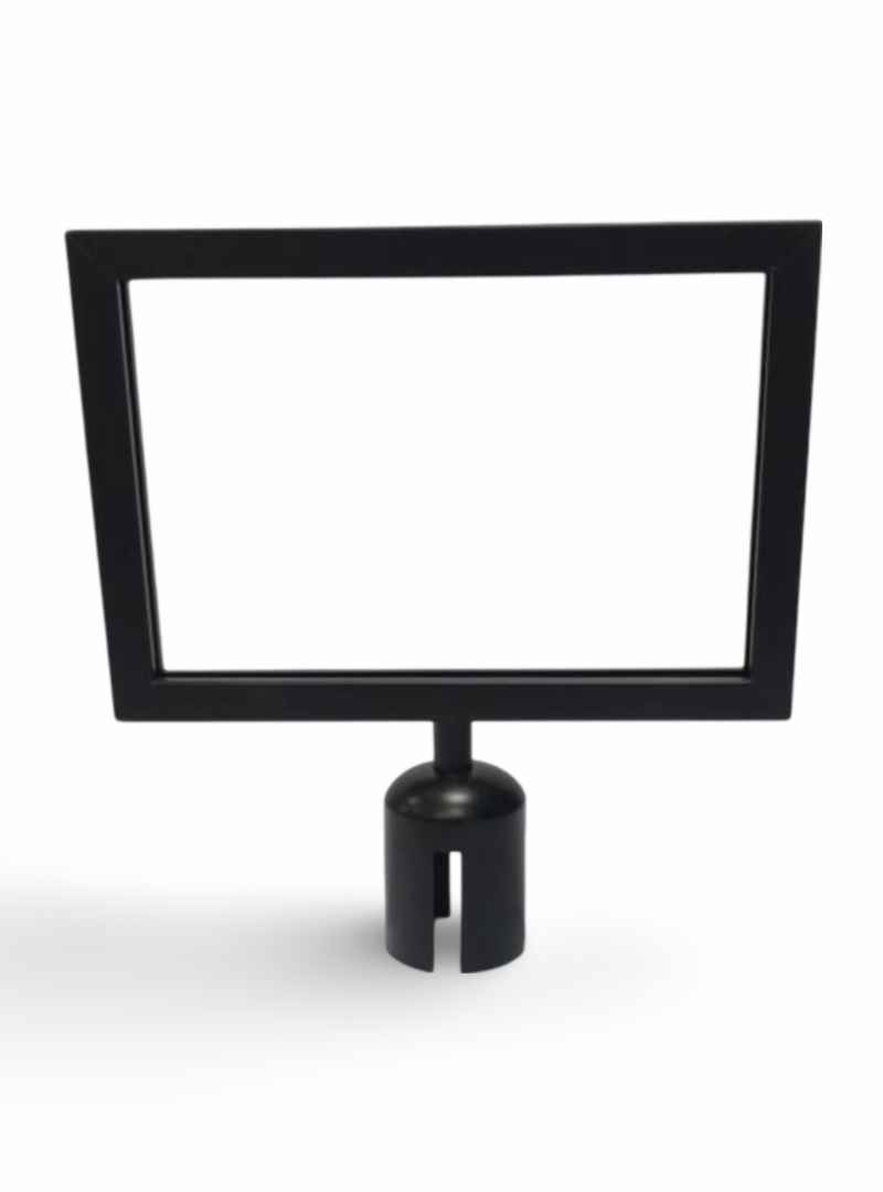 Q Stand Header A4 Horizontal Black co | Sign and Display UAE – Sign and ...