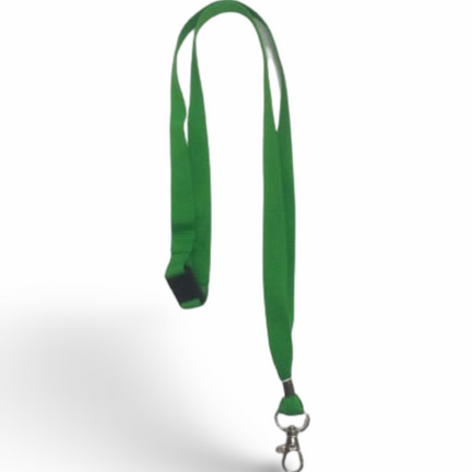 Lanyard 15mm With safety Buckle & Hook- Green - Sign and Display UAE