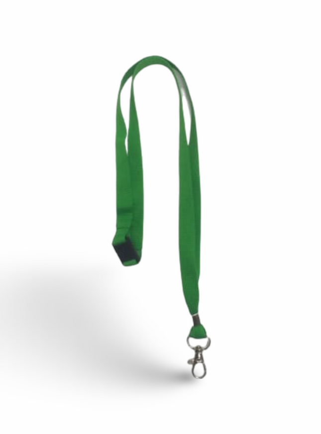 Lanyard 15mm With safety Buckle & Hook- Green - Sign and Display UAE