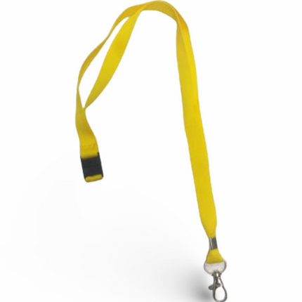 Lanyard 15mm With safety Buckle & Hook- Yellow - Sign and Display UAE