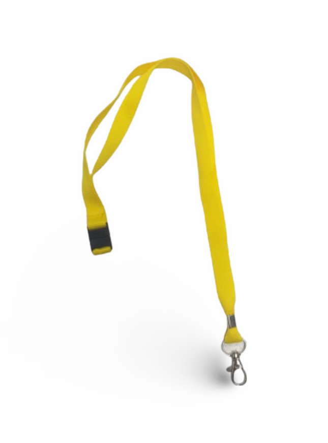 Lanyard 15mm With safety Buckle & Hook- Yellow - Sign and Display UAE