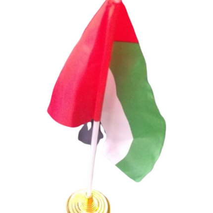 Table Plastic flag Stand NDSD 18 with UAE flag - Sign and Display UAE