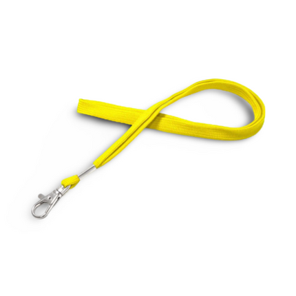 Lanyard 12mm with hook - Yellow - Sign and Display UAE