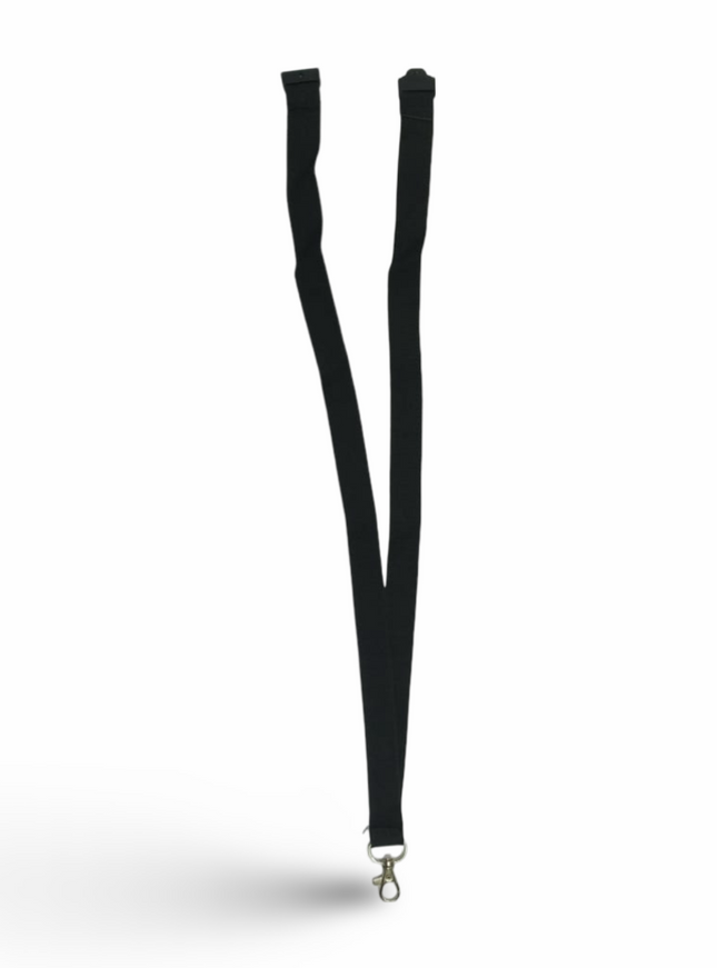 Lanyard 20mm x 48CM,metal HOOK and safety buckle-Black - Sign and Display UAE