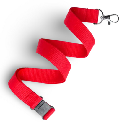 Lanyard 20mm x 48CM,metal HOOK and safety buckle-Red - Sign and Display UAE