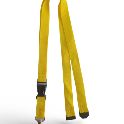 Lanyard 20mmx 48CM,metal HOOK and safety buckle-Yellow - Sign and Display UAE