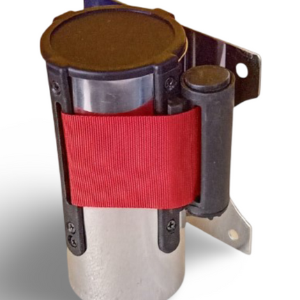 Wallmounted Retractable barrier 2.1 mtr Red Belt - Sign and Display UAE