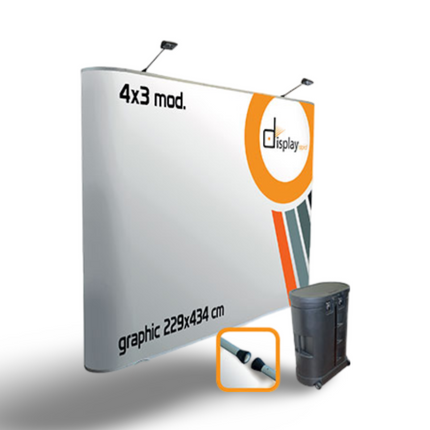Magnetic Pop Up Stand 4 x 3 (Hard Case) - Straight - Sign and Display UAE