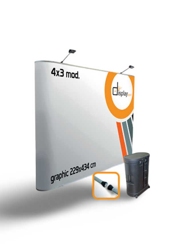 Magnetic Pop Up Stand 4 x 3 (Hard Case) - Straight - Sign and Display UAE