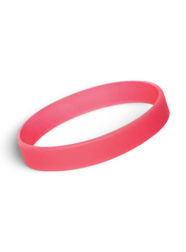 Silicon Wrist Band Glow in the dark Pink - Sign and Display UAE