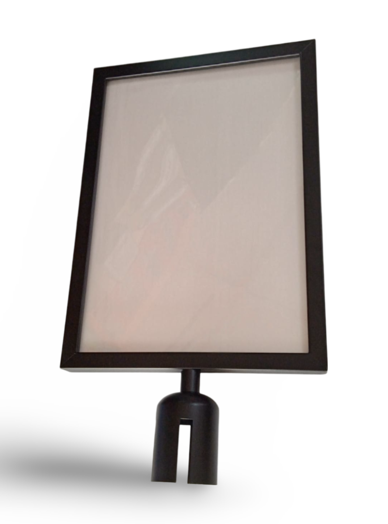 Header Fixture Sign Q Stand Header A3 Vertical Black colo | Sign and Display UAE