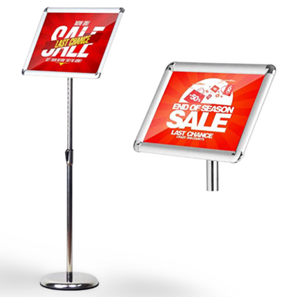 Infoboard - Size A3 with 25mm profile and chrome Base - Sign and Display UAE