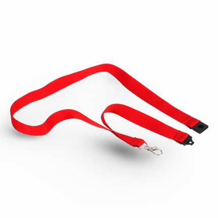 Lanyard 15mm With safety Buckle & Hook- Red - Sign and Display UAE