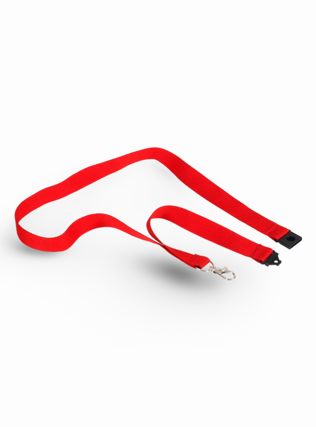 Lanyard 15mm With safety Buckle & Hook- Red - Sign and Display UAE