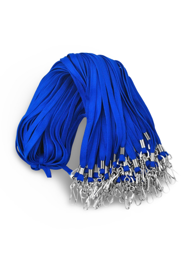 Lanyard 12mm with plastic clip-Royal blue - Sign and Display UAE