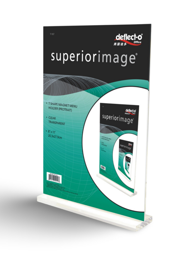 T shape magnet Leaflet Holder(Portrait) A4 (MLDN) T-107 - Sign and Display UAE