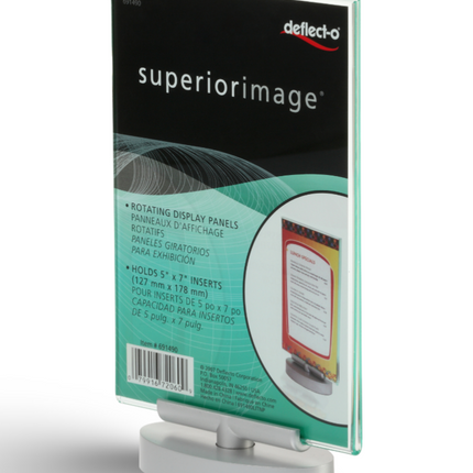 Rotating T type Leaflet Holder 10x15 (Portrait) w base (MLDN) 691390CI - Sign and Display UAE