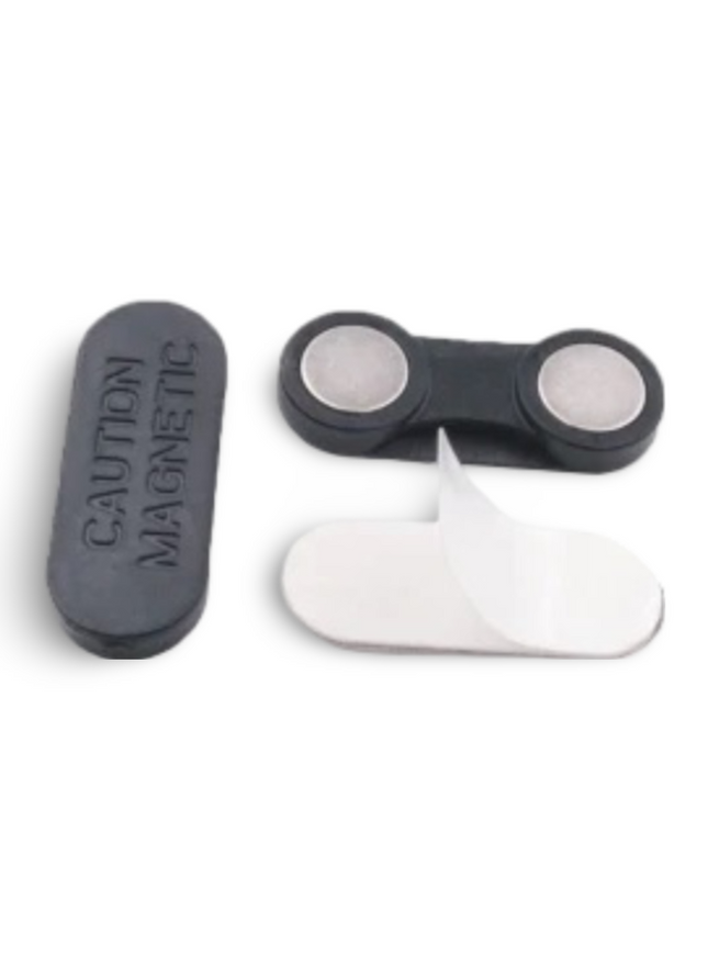 Badge Magnet - Black Oval ( 32mmx13mm) - Sign and Display UAE